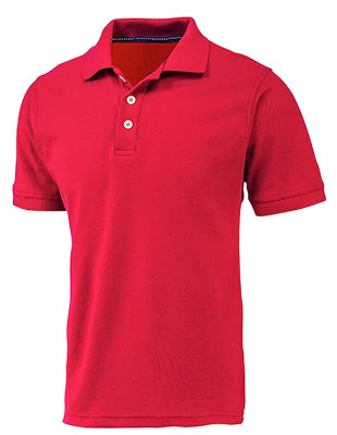 Playera tipo polo roja para uniforme de empresa